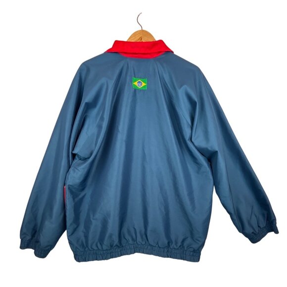 Vintage Antarctica Expedition H44 Full Zip Nylon Jacket Size L Navy Red - Picture 5 of 11